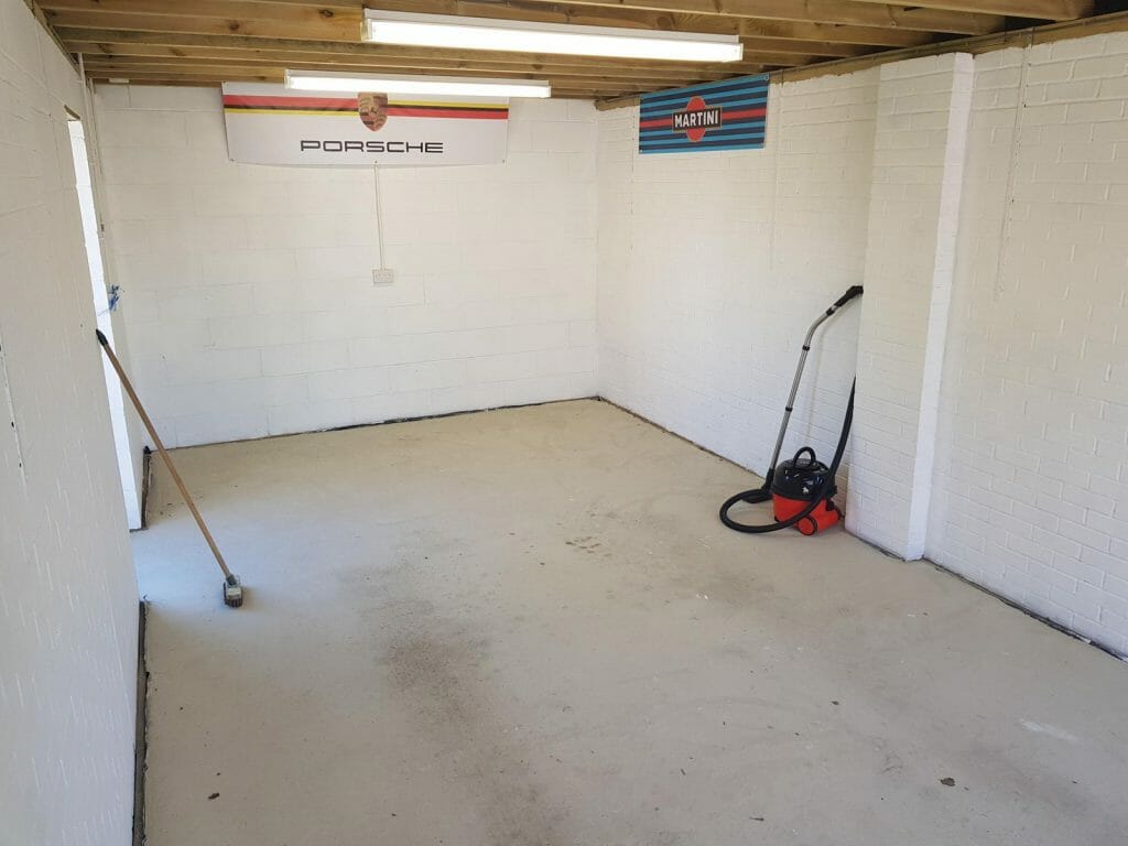 How to paint garage floor - step 1
