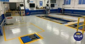Crewe Honda Epoxy Garage Floor Paint Project