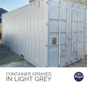 SHIPPING CONTAINER REFURBISHMENT LIGHT GREY PAINT