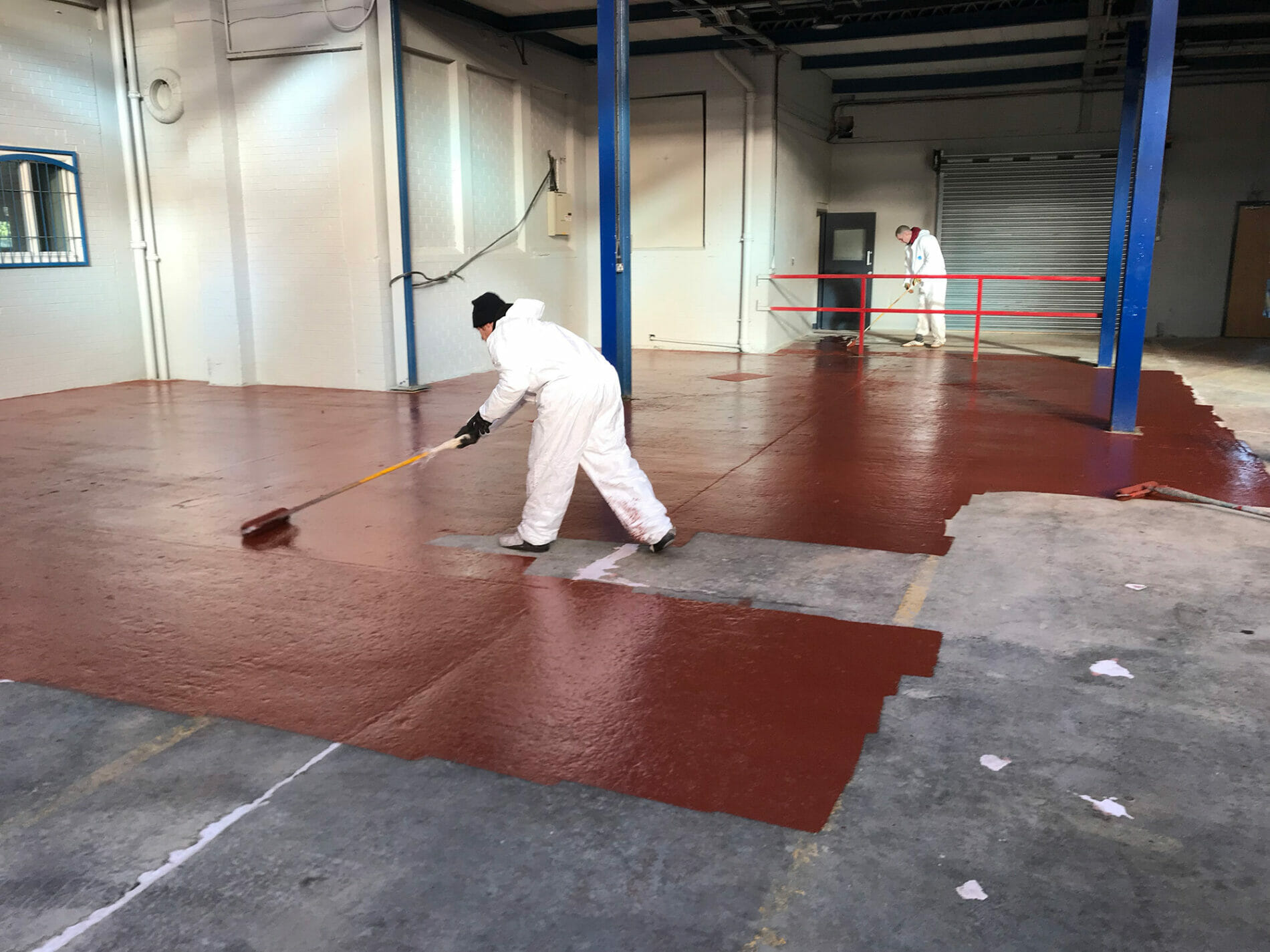 Two Pack Epoxy Floor Sealer (First Coat) -Application of two pack primer