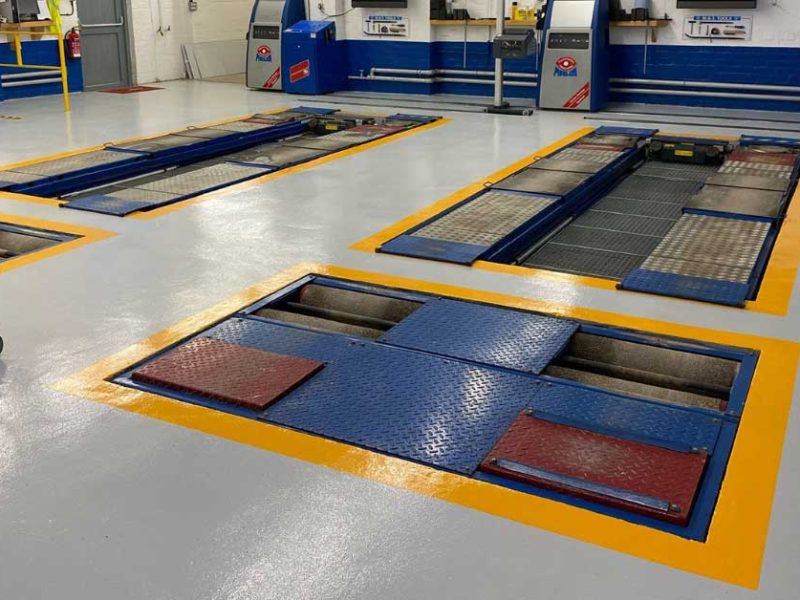 Crewe Honda Epoxy Garage Floor Paint Project