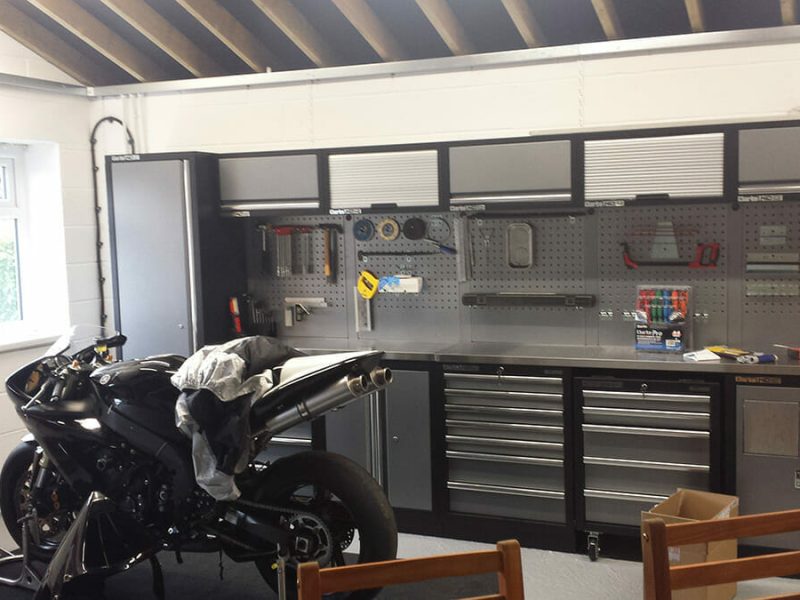 Grey Garage Floor Paint for a new Man Cave